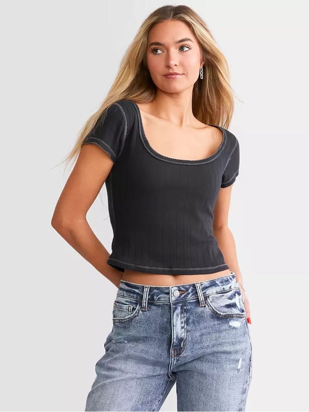 Free People End Game Cropped Baby Top